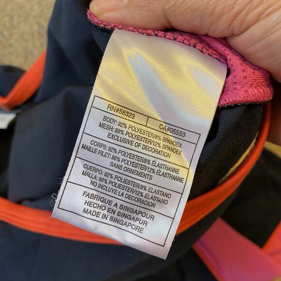 Nike Dri Fit Mesh Panel Wide Leg Women L Athletic Black Pink PullOn Active Pants - Picture 5 of 11